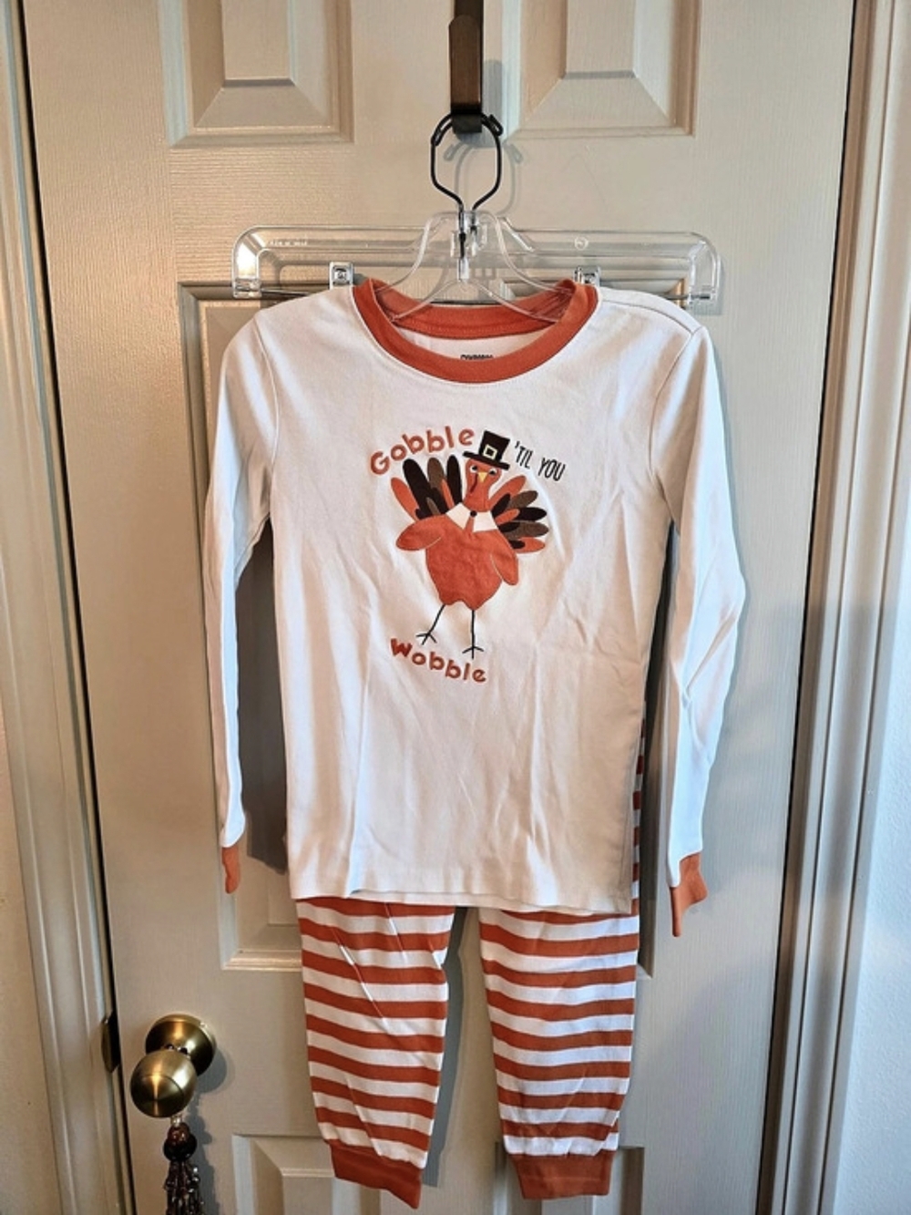Gymboree Gobble 'Til You Wobble Turkey Pajamas Size 10